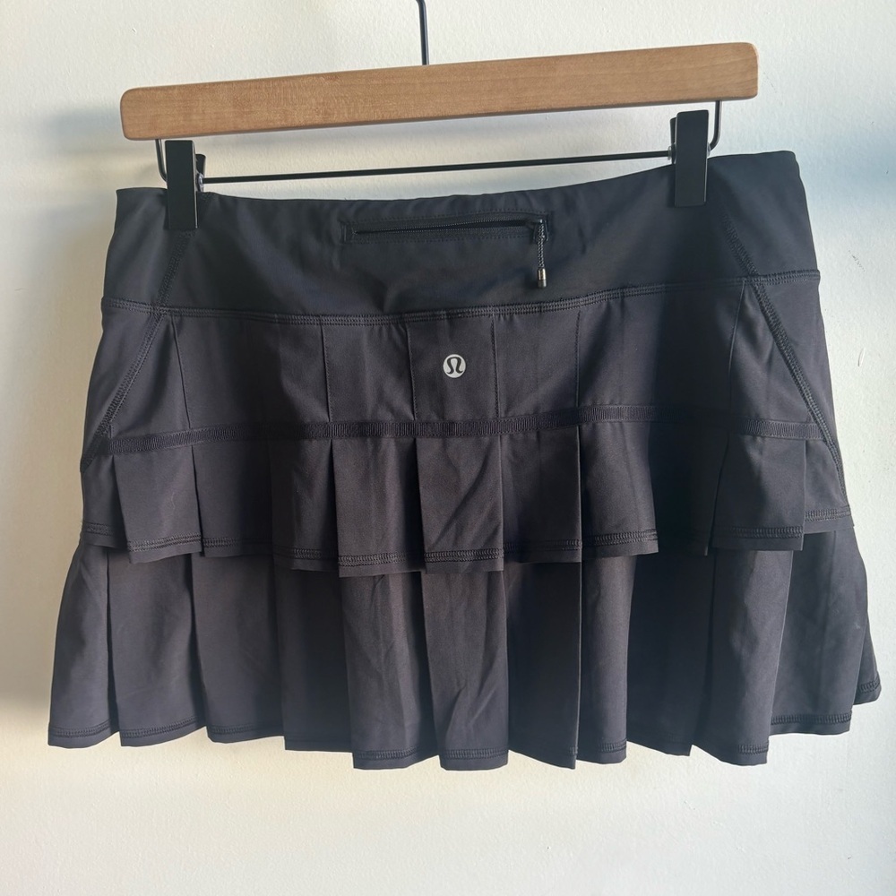 Lululemon Pace Setter black Skirt‎ 8 Athleisure workout yoga pickleball coastal - Picture 3 of 7